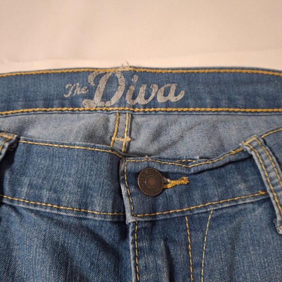 Womens Old Navy The Diva Low-Rise Bootcut Denim Blue Jeans Dark Wash Stretch 10 - Picture 4 of 13